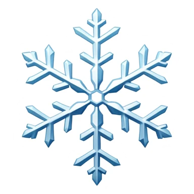 A pitch white simple Snowflake sticker