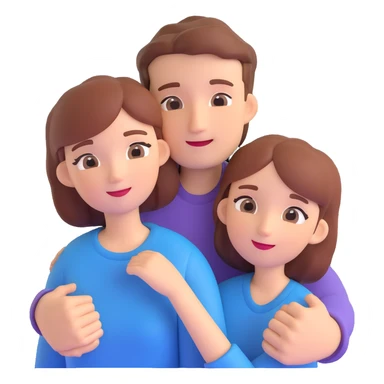 couple posing, close up pose, living room background sticker