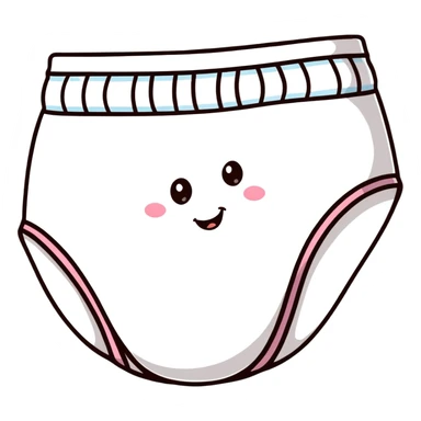 cute cartoon underwear with happy face sticker
