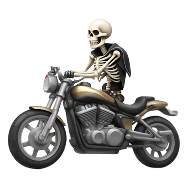 Skeleton on motorcycle  sticker