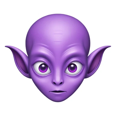 Purple alien with third eye on forehead sticker