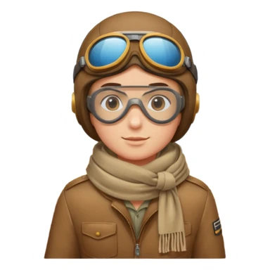 Sky Sailor – Aviator with goggles and scarf, leaning on deck sticker