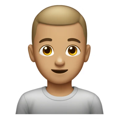 Boy with buzzcut  sticker