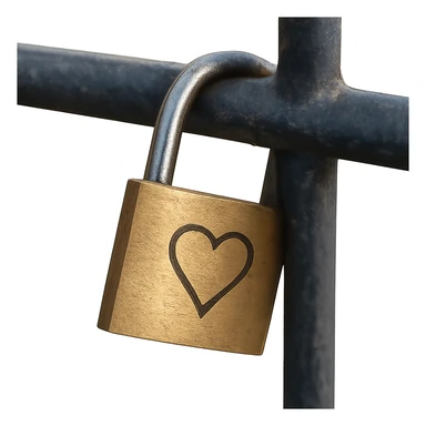 love lock on a bridge sticker