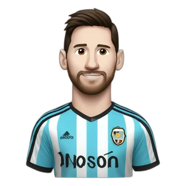 Messi with Belgrano Shirt sticker