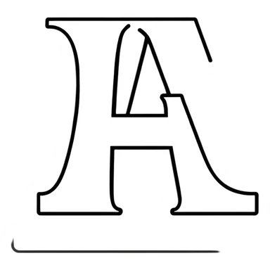 decorative letter A for August sticker