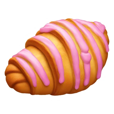 Pink croissant  sticker