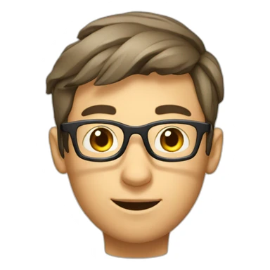 culina smart boy with reading glasses sticker