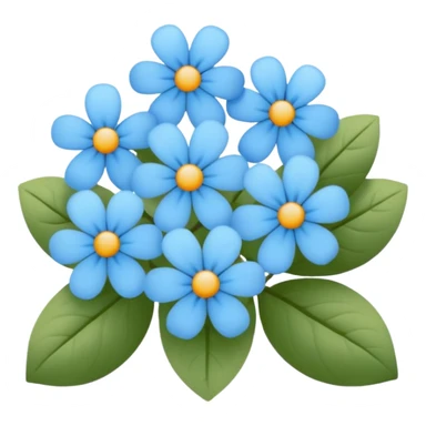 light blue small flowers cute  sticker