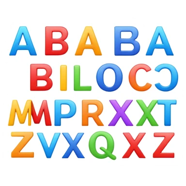 Alphabet sticker