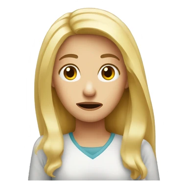 confused blonde girl  sticker