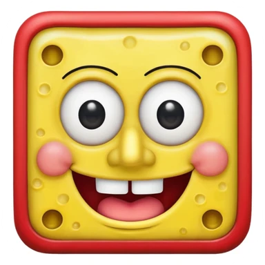I want SpongeBob in red only  sticker