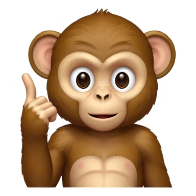 Monkey with middle finger sticker