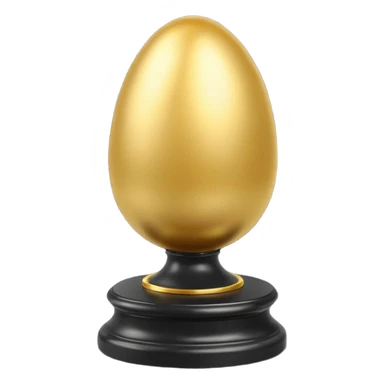 golden egg on a black marble pedestal sticker
