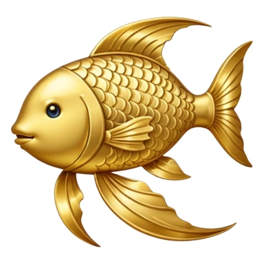Gold Pisces sign sticker