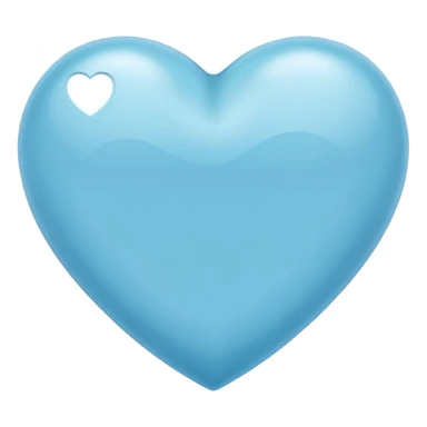 Light blue heart sticker