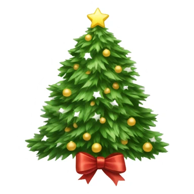 Christmas tree with white bows  sticker