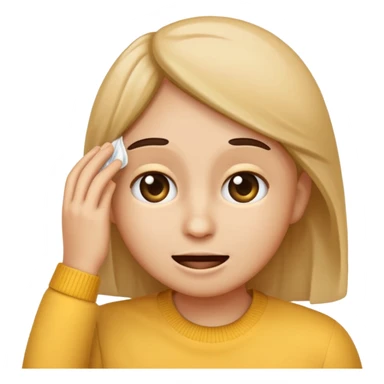 emoji character wiping brow looking relieved with the word 'phew' nearby sticker