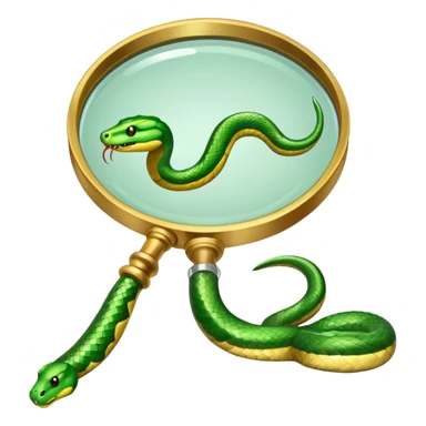 una lupa ed un serpente sticker