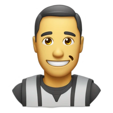 Emoji smailer qui tire la l'ange sur le cauter et qui a un clin œil sticker