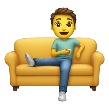 person on the sofa sticker