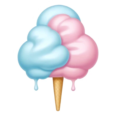 Pastel glossy cotton candy sticker