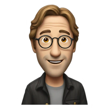 Jhon Lennon thumb Up realistic sticker