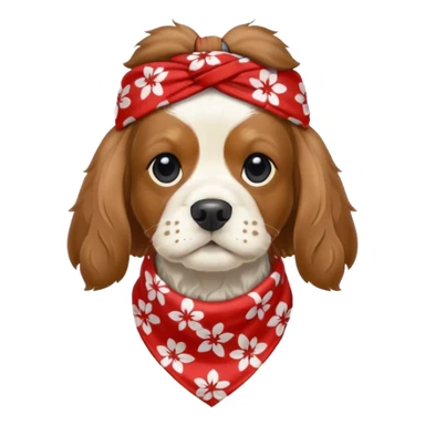 Собака породы черно-белый русский кокер спаниель в бандане Grow Street sticker