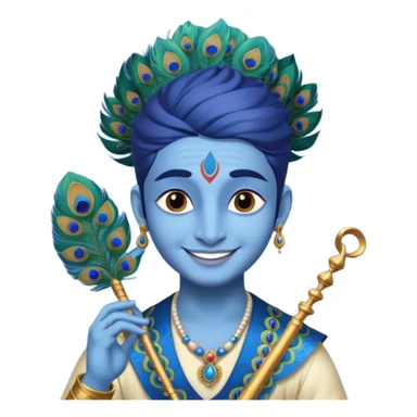small emoji of god Krishna, which can used in  text massage  sticker