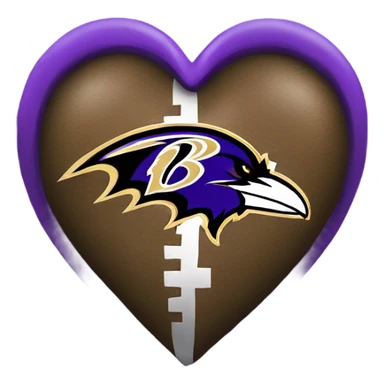 Baltimore ravens heart sticker