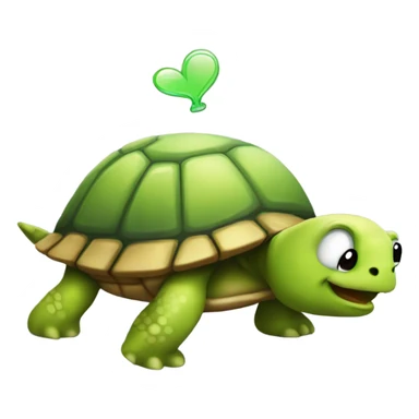 Turtle blowing a kiss sticker