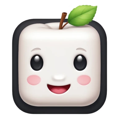 Remove the outlines from the marshmallows and make the style consistent with the other apple emoji style marshmallows. Keep the background transparent. sticker