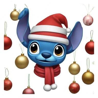 Stitch at Christmas  sticker