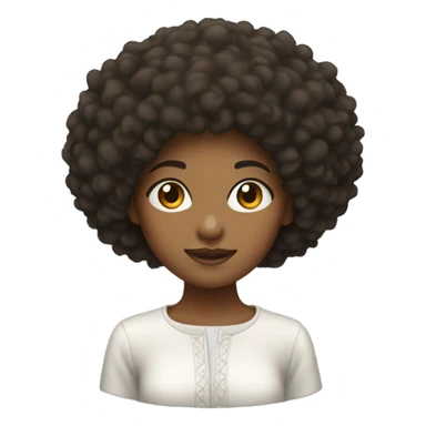 Girl with an afro sticker