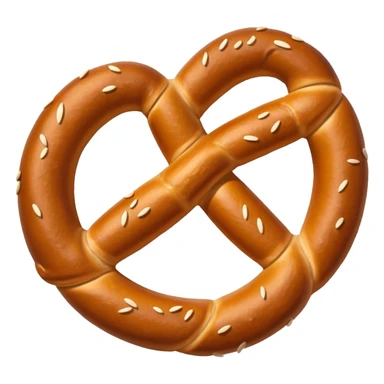 pretzel, white background sticker