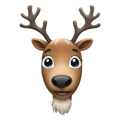 Reindeer with antlers sticker