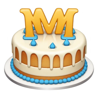 I want a cake with the letters: M & H on it  sticker