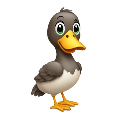 Mama pato con un gallo sticker