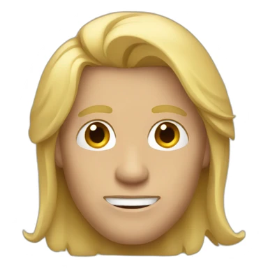 Men with long blond hair sticker