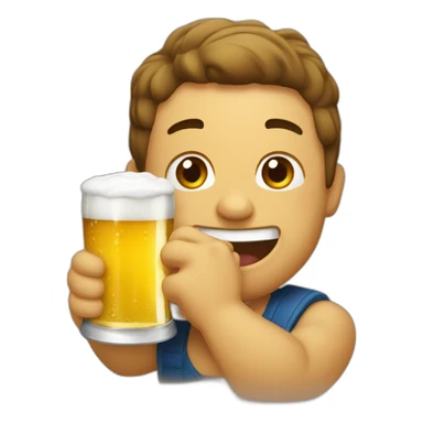 Pelao  bebiendo cerveza sticker