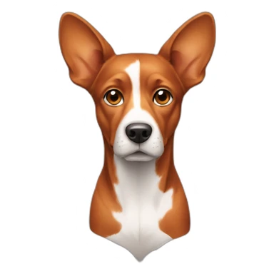 a red-haired dog with erect ears sticker