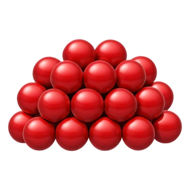 pile of shiny red balls, simple, clear sticker