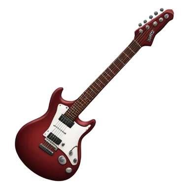 Dark red guitar sticker