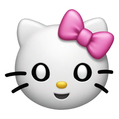 hello kitty with a pink bow sticker