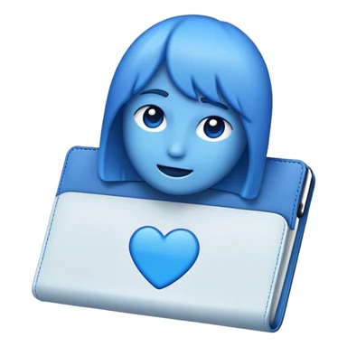 Recreate the Weezer Blue Album as a emoji sticker