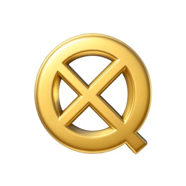 3D gold '0%' symbol on pure white background sticker