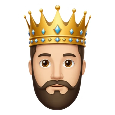 King with crown and beared sticker