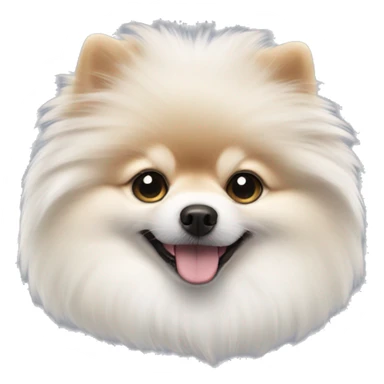 A white Pomeranian sticker
