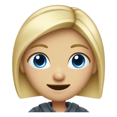 blonde girl with blue eyes thumb down sticker