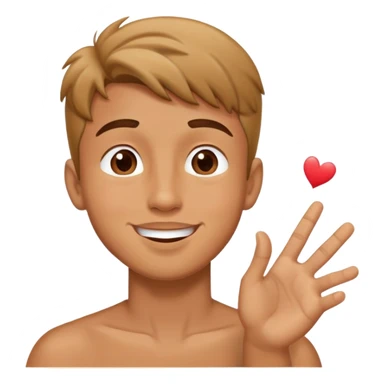 Hombre joven dando lanzando un beso sticker